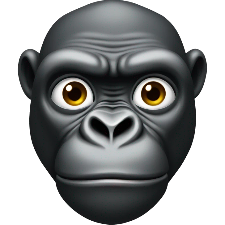 Gorilla with both eyes looking left emoji