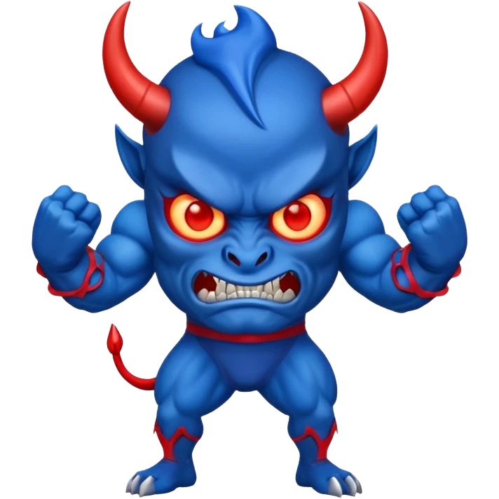 Blue devil emoji