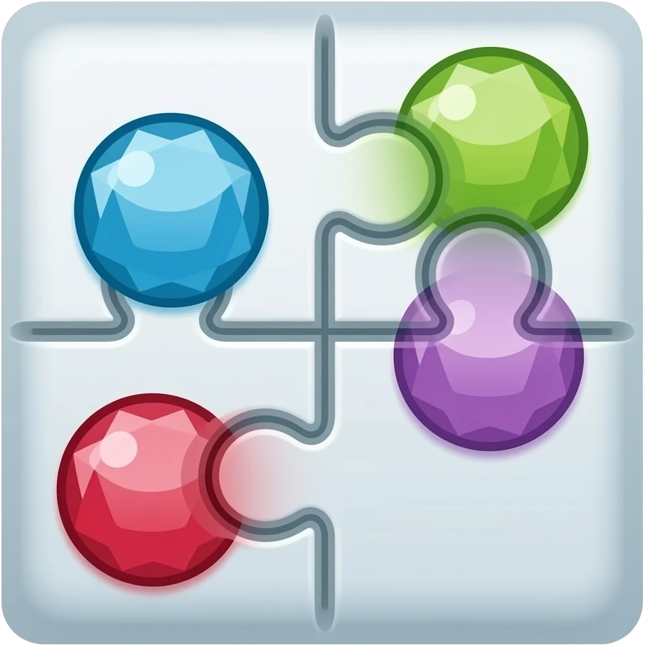 App logo for my game app that is about puzzle and match 3 mechanics emoji