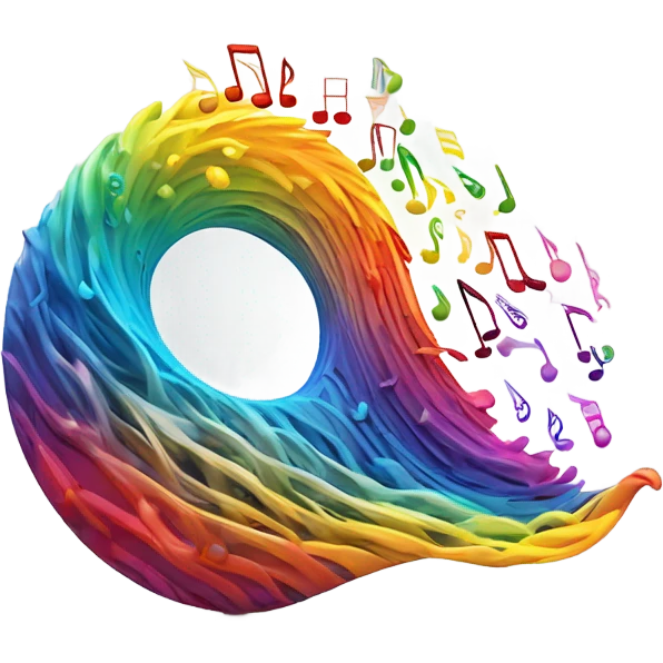 My Wave in Music 3D sharp Ligtfull Abstract Emoji emoji