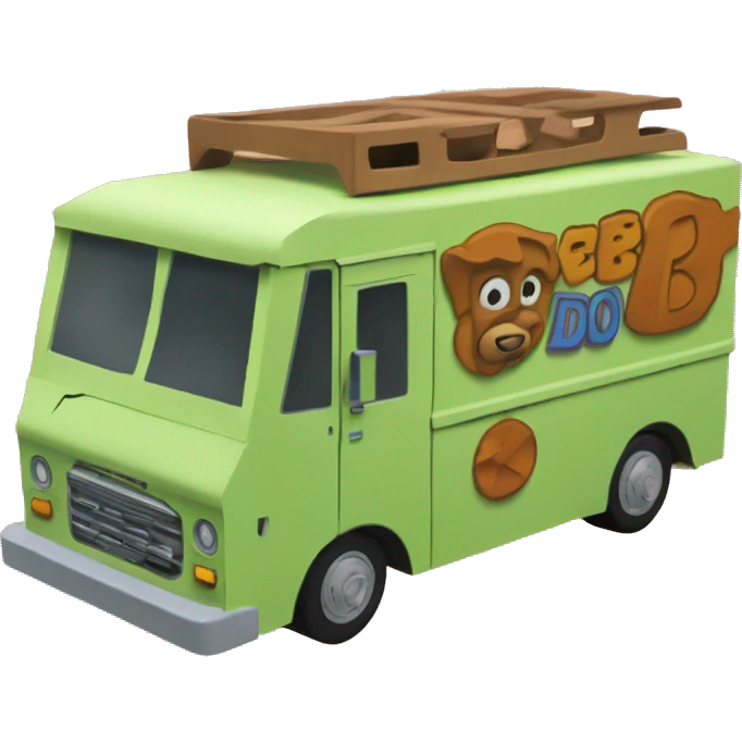 Papercraft Scooby Doo’s mystery step van emoji