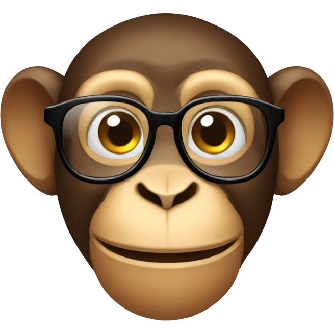 monkey with glasses emoji