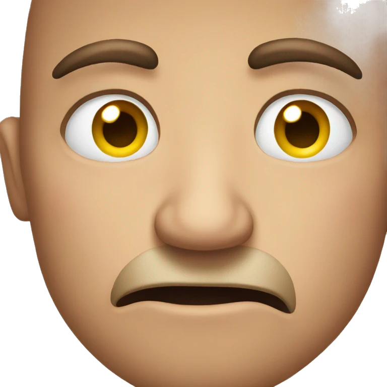 Cringe face emoji