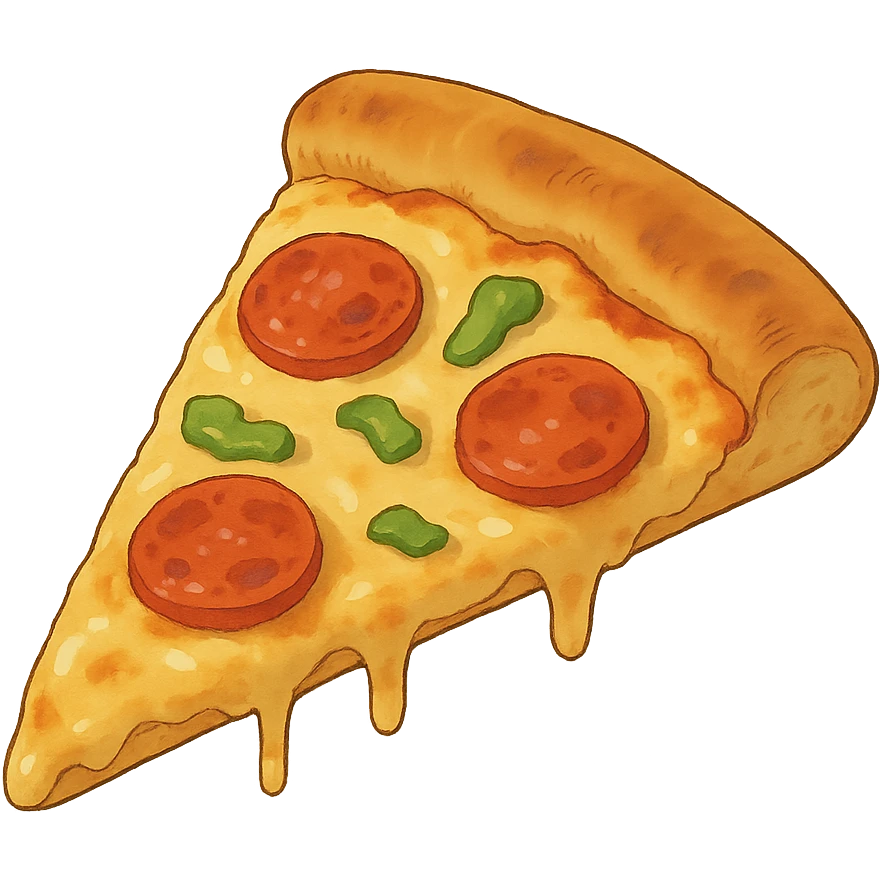 ghibli style pizza slice emoji