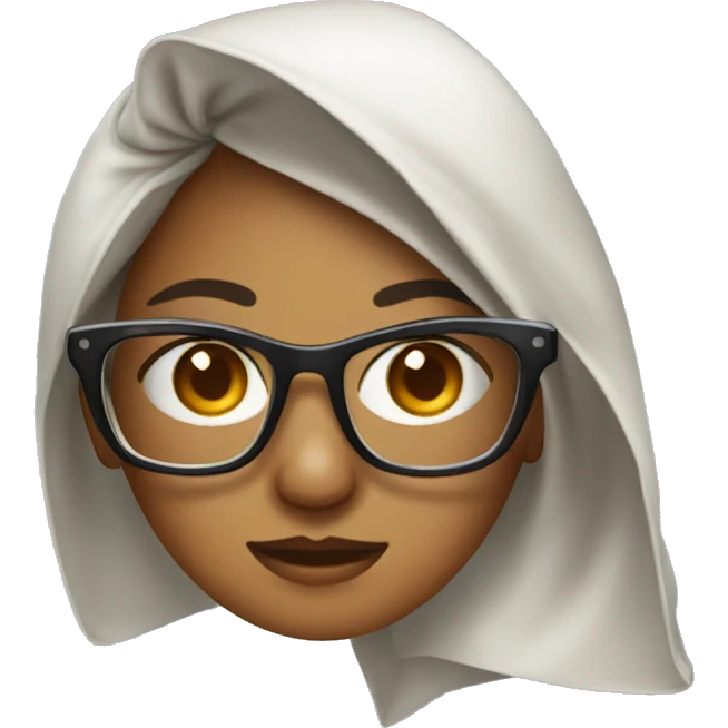 Samosa as a girl with glasses  emoji