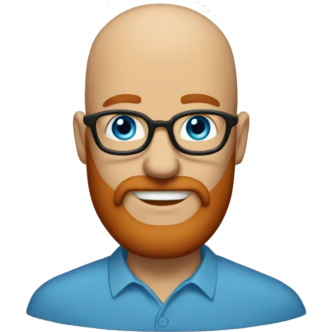 bald big red beard blue eyes teacher emoji