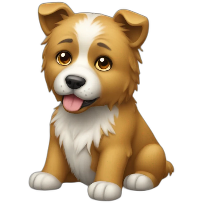 Chat sur chien sur ours emoji