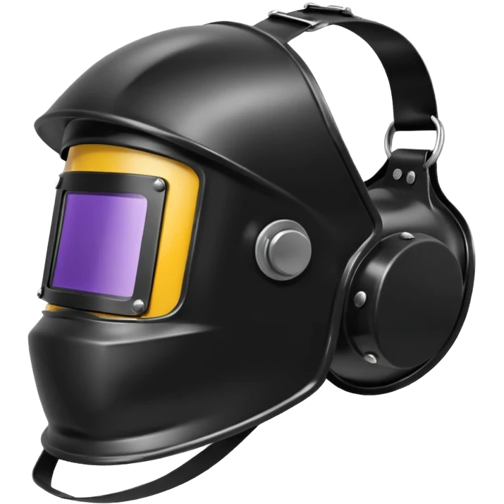 Welding mask side view emoji