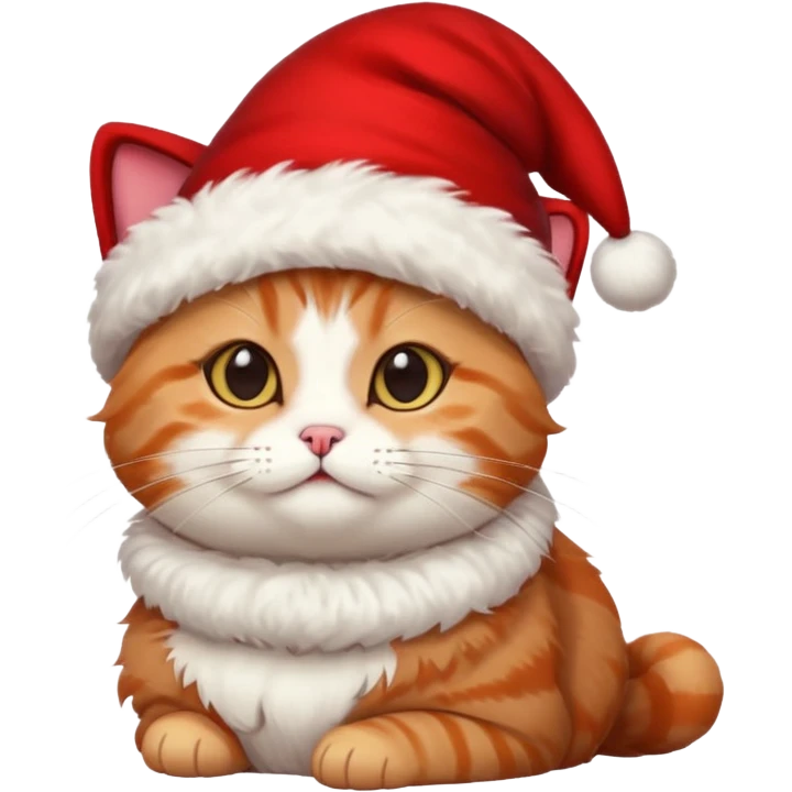 Christmas cat in aesthetic home emoji