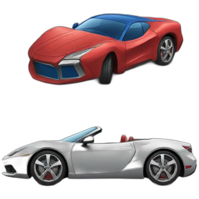 Spiderman as a car emoji