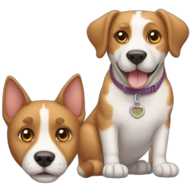 Cat and dog emoji