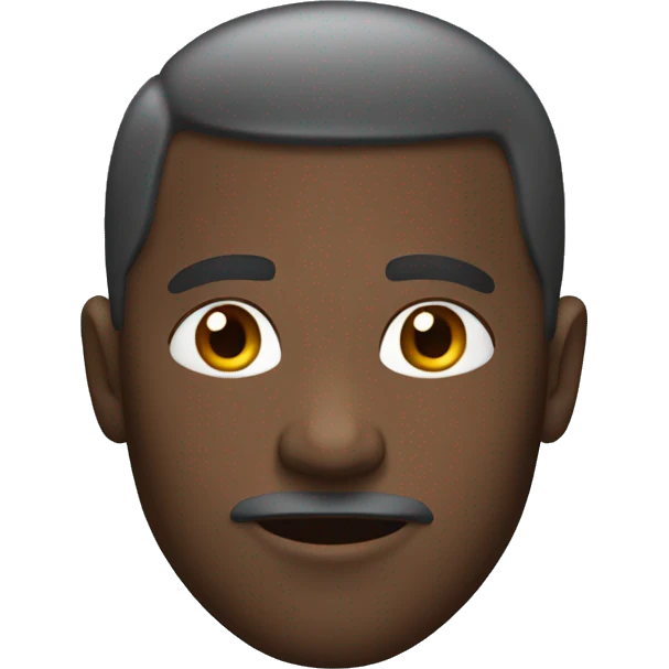 A black man with a faded hair cut emoji