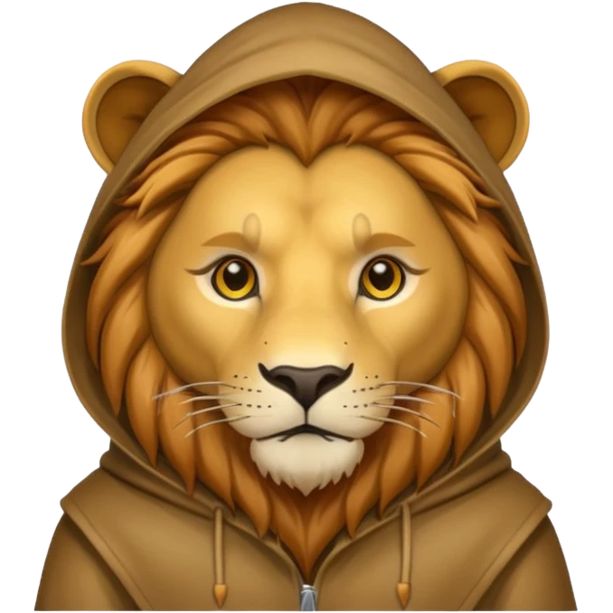 Hooded lion  emoji