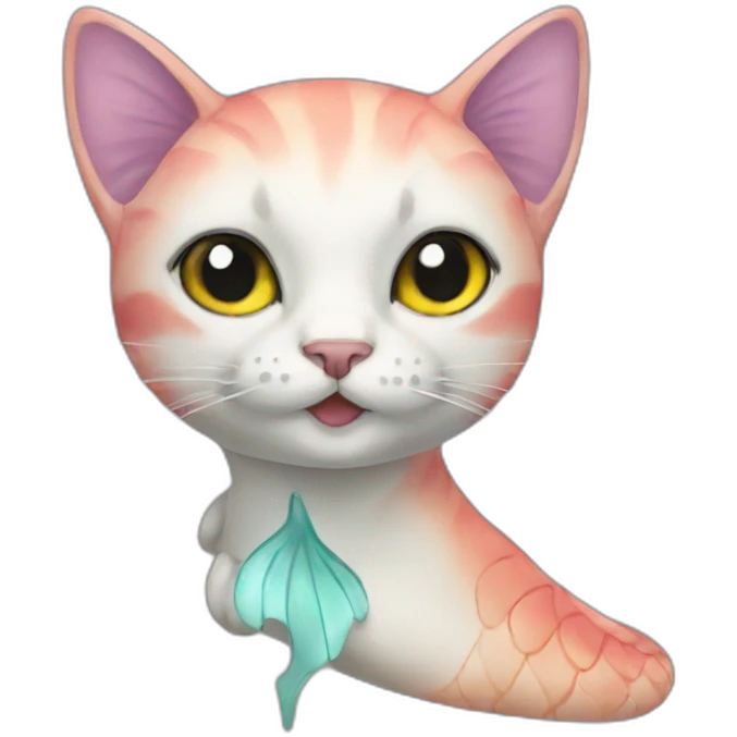 Cat mermaid emoji