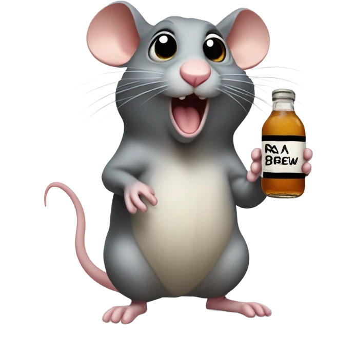 Drunk rat emoji