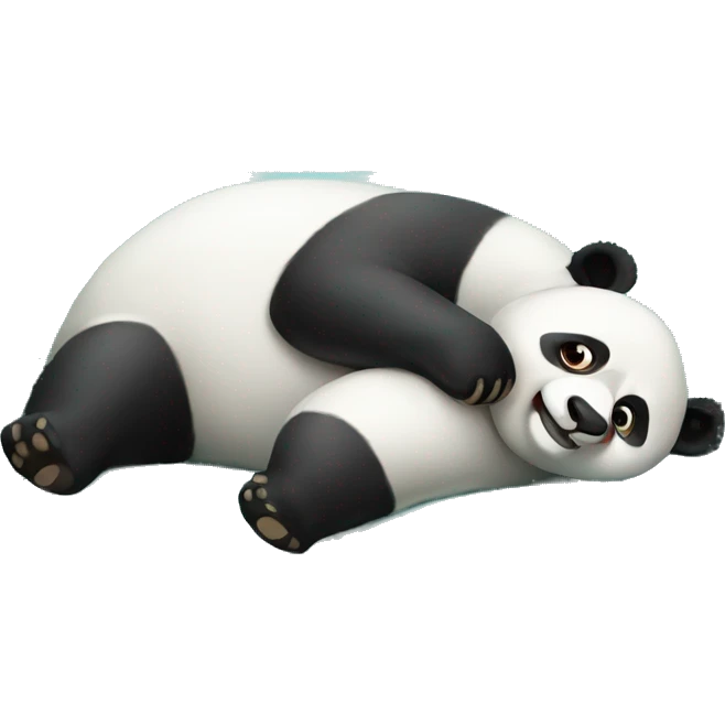 Lazy Panda lying on sofa emoji