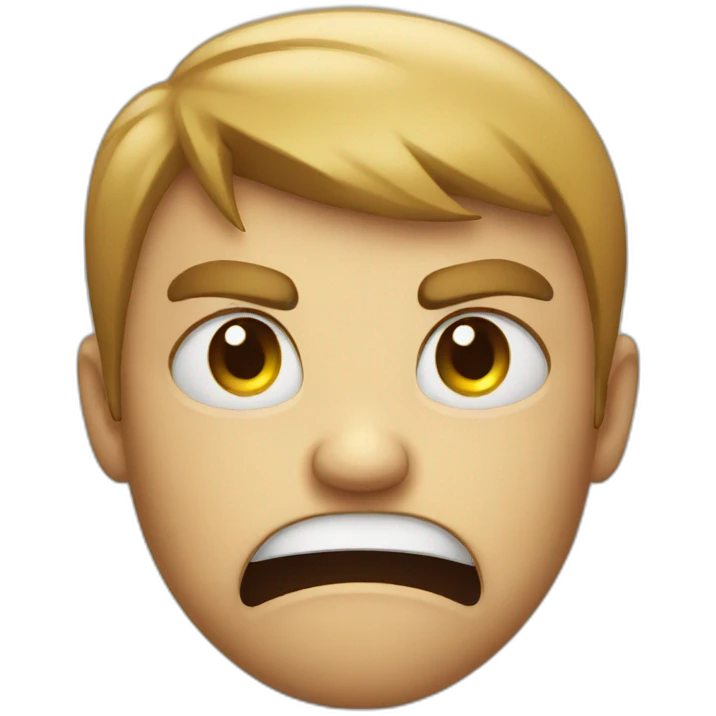 Angry face emoji