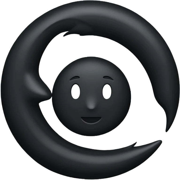 Quiero un logo de un círculo negro con una fina línea blanca vertical y una línea horizontal más gruesa que apunte hacia la izquierda. emoji