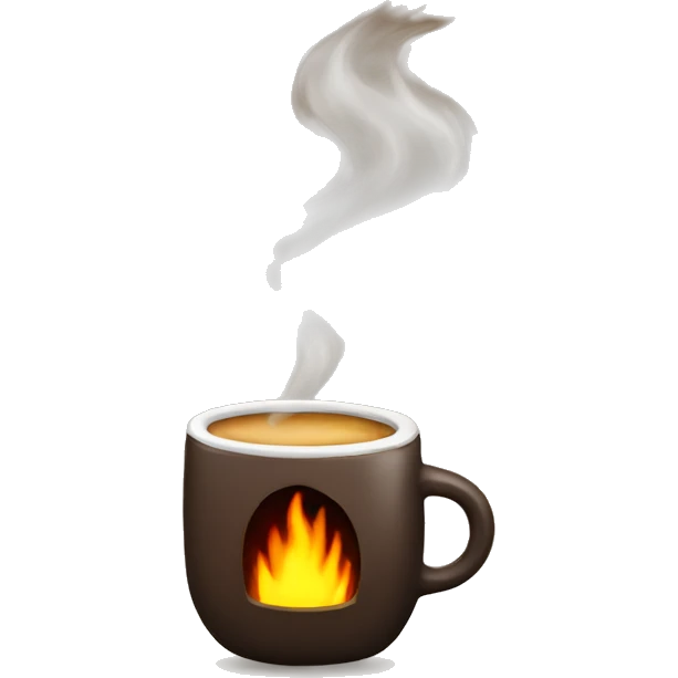 Coffee wirh fireplace emoji