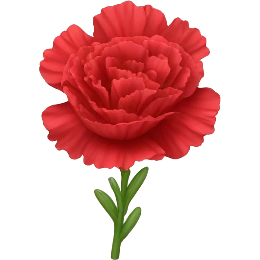 Red Carnation flower emoji