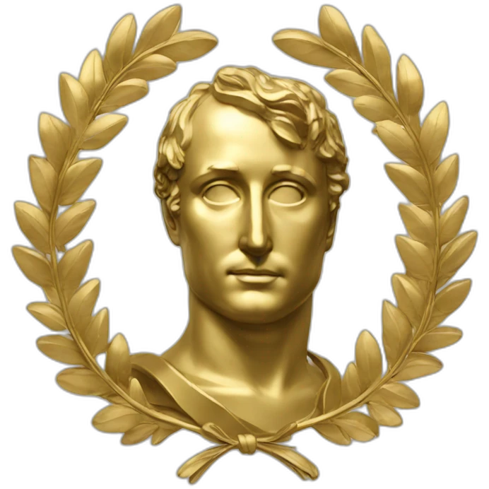 Laurel wreath napoleon golden statue emoji