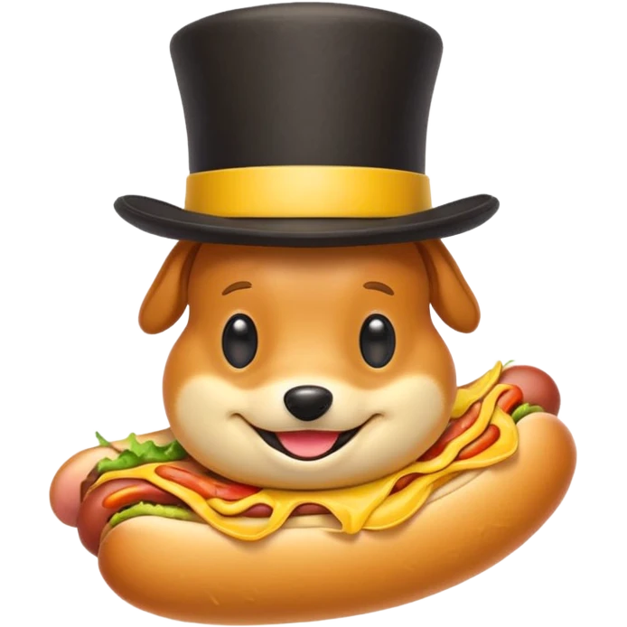 hotdog in a tophat emoji