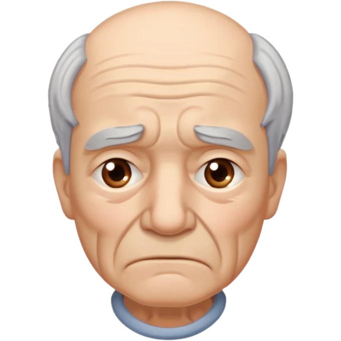 old man showing Sadness - feeling of sorrow or unhappiness emoji