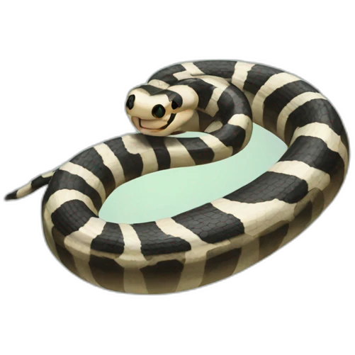snake that looks like zebra emoji