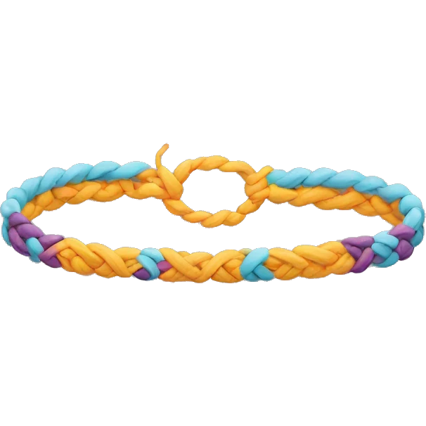 A friendship bracelet with “2 days “ on it emoji