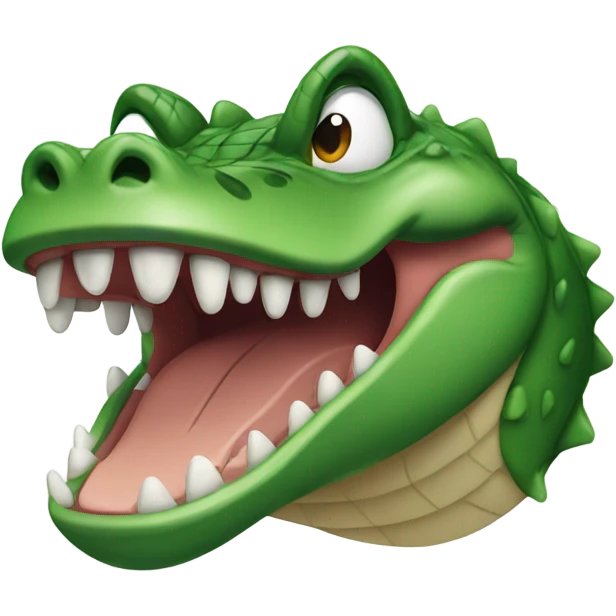 Alligator with mouth wide open emoji
