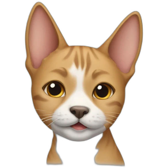 Cat in a dog emoji