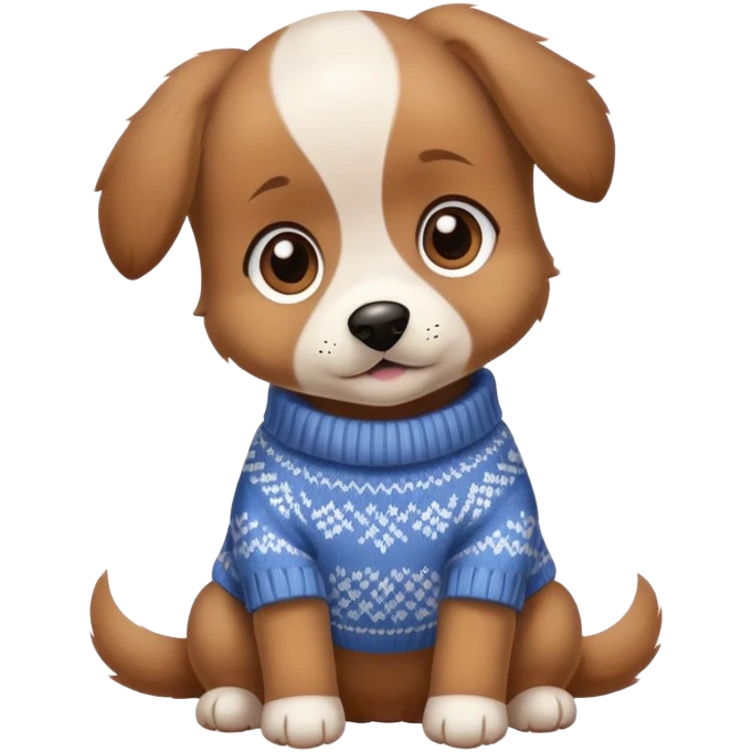 Puppy wearing sweater  emoji