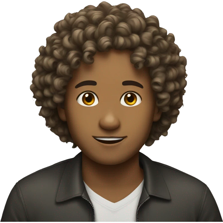 curly hair emoji