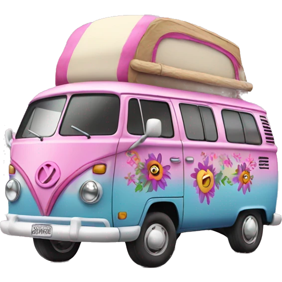 pink hippie van emoji