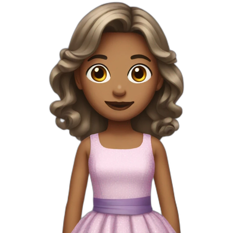 Girl with a dress emoji