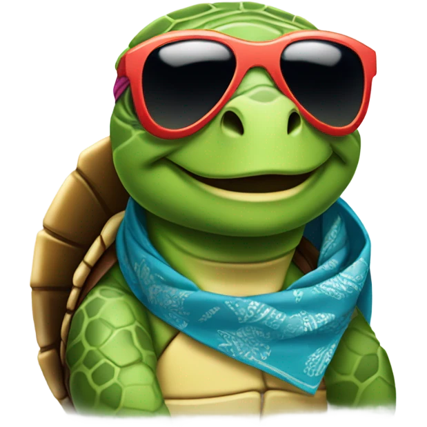 Cool turtle emoji