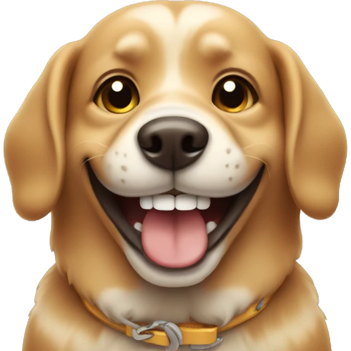 Dog smiling with braces emoji