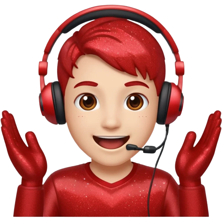 red glitter gamer emoji