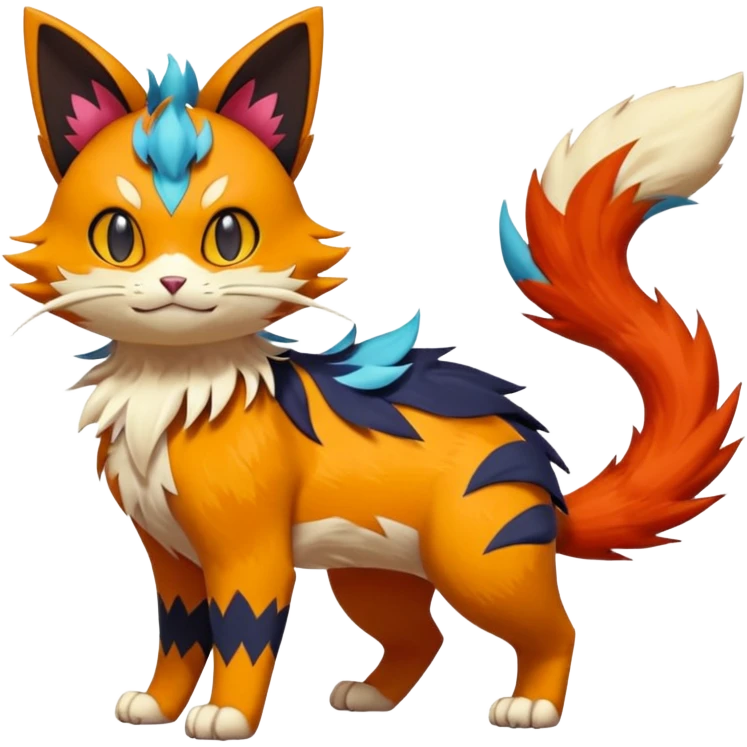 Sprigatito-Floragato-Meowscarada-Torracat-Pokémon-Fakémon-hybrid-fusion-creature (full body) emoji