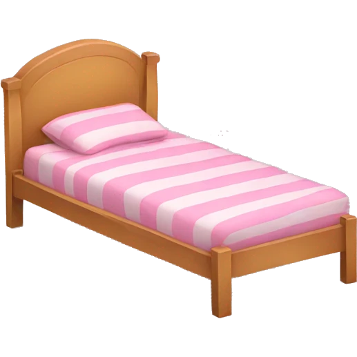 Pink twin bed emoji