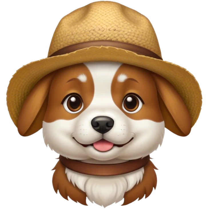 Dog with farmer hat emoji
