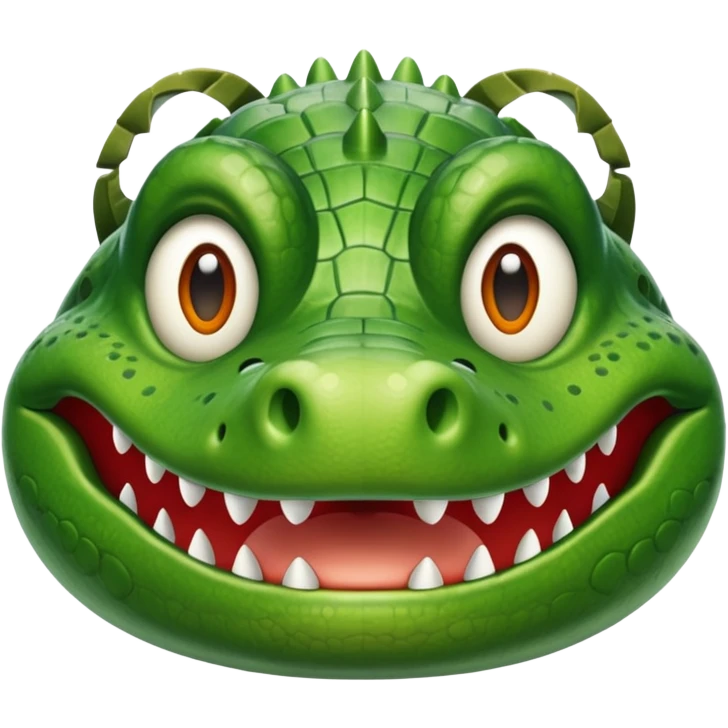 Pon un avión y cara de cocodrilo emoji