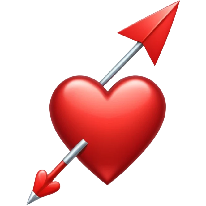 red arrow with heart emoji