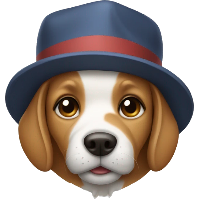 dog with a hat emoji