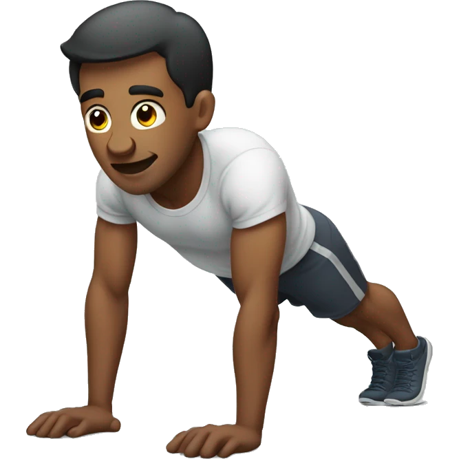 guy doing a pushup emoji