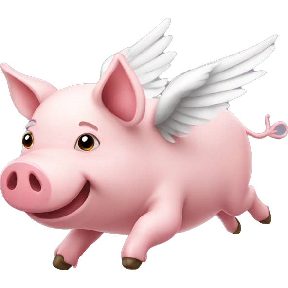 Flying pig emoji