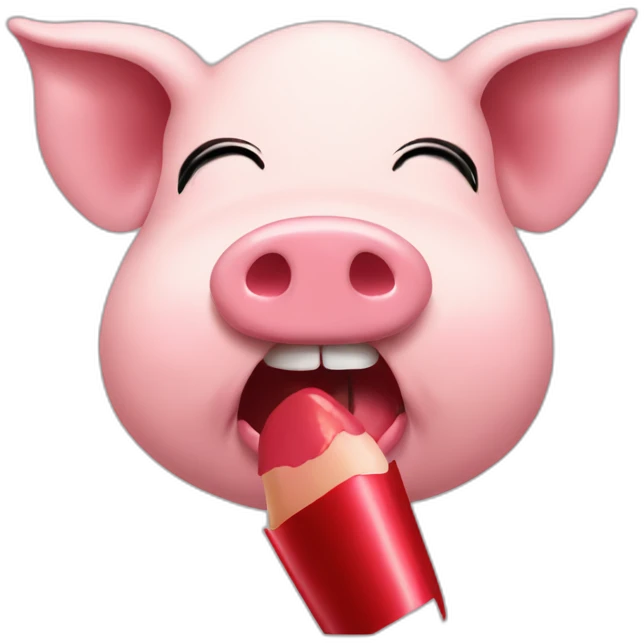 slapping lipstick on a pig emoji