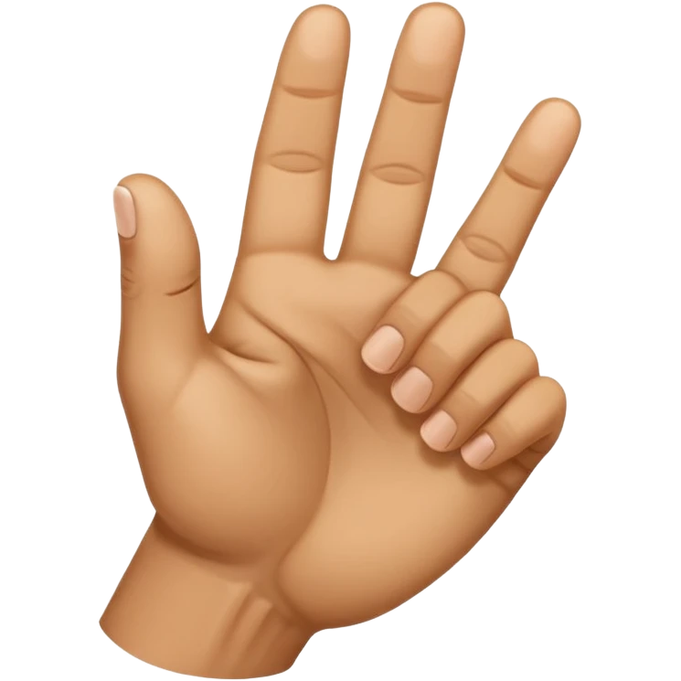 Mano asiendo seña de letra s emoji