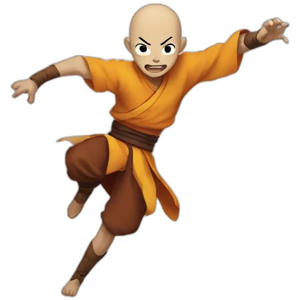 Avatar state aang fighting emoji