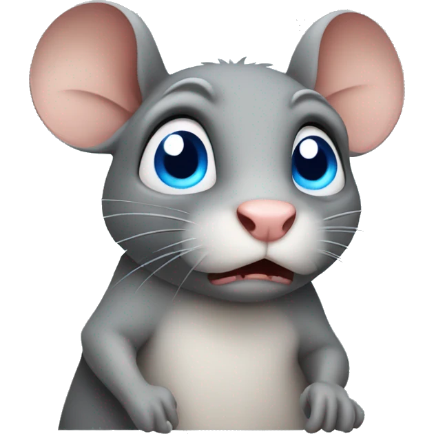 Angry rat with blue eyes  emoji